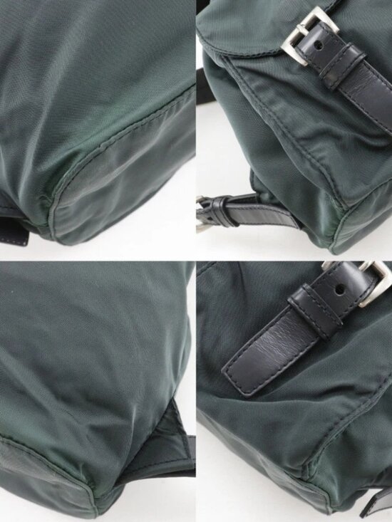 PRADA Backpack Daypack Green Nylon Women main image 5